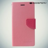 Mercury Goospery Горизонтальный чехол книжка для iPhone XR - Розовый