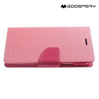 Mercury Goospery Горизонтальный чехол книжка для iPhone XR - Розовый