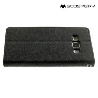 Mercury Goospery Горизонтальный чехол книжка для Samsung Galaxy A3 - Черный