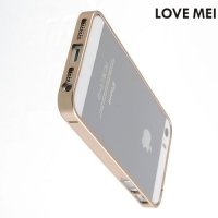 Металлический алюминиевый бампер для iPhone SE - Золотой