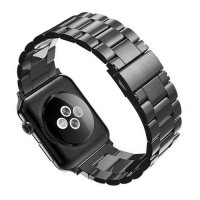 Металлический браслет ремешок для Apple Watch 42-44mm 2/3/4 Series Черный