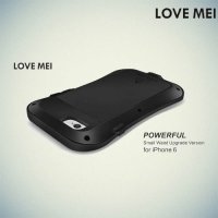 Металлический противоударный чехол LOVE MEI со стеклом Gorilla Glass для iPhone 6s / 6