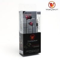 Наушники гарнитура с микрофоном Wallytech WHF-081 Металлические Красные