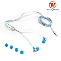Наушники гарнитура с микрофоном Wallytech WHF-116 Бело синие