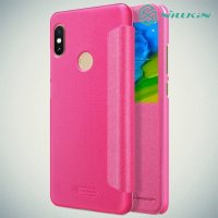 Nillkin чехол книжка с окном для Xiaomi Redmi Note 5 / 5 Pro - Sparkle Case Розовый