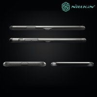 Nillkin Crystal прозрачный силиконовый чехол с жестким пластиковым бампером для iPhone X - Серый