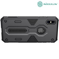 Nillkin Defender Бронированный противоударный двухслойный чехол для iPhone XS Max - Черный