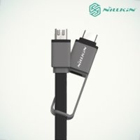 Nillkin Plus кабель 2 в 1 Micro USB и USB Type-C - Черный