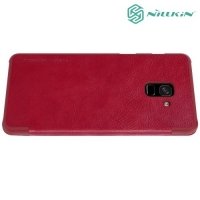 Nillkin Qin Series чехол книжка для Samsung Galaxy A8 2018 - Красный