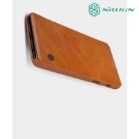 Nillkin Qin Series чехол книжка для Samsung Galaxy A8 2018 - Коричневый