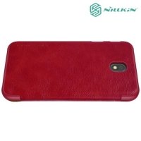 Nillkin Qin Series чехол книжка для Samsung Galaxy J7 2017 SM-J730F - Красный