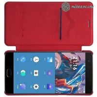 Nillkin Qin Series чехол книжка для OnePlus 3 - Красный