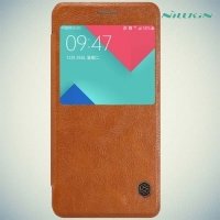 Nillkin Qin Series чехол книжка для Samsung Galaxy A7 2016 SM-A710F - Коричневый
