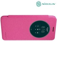 Nillkin с умным окном чехол книжка для ASUS ZenFone Go ZC500TG - Sparkle Case Розовый