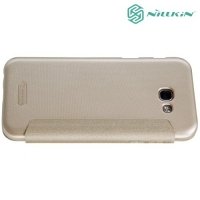Nillkin с окном чехол книжка для Galaxy A5 2017 SM-A520F - Sparkle Case Золотой