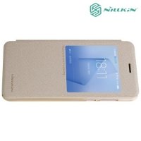 Nillkin с умным окном чехол книжка для Huawei Honor 8 - Sparkle Case Золотой