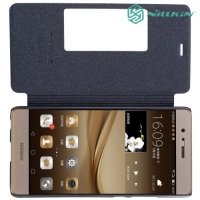 Nillkin с умным окном чехол книжка для Huawei P9 Plus - Sparkle Case Серый