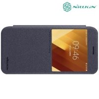 Nillkin с окном чехол книжка для Samsung Galaxy A7 2017 SM-A720F - Sparkle Case Серый