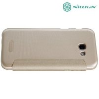 Nillkin с окном чехол книжка для Samsung Galaxy A7 2017 SM-A720F - Sparkle Case Золотой