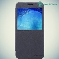 Nillkin с умным окном чехол книжка для Samsung Galaxy A8 - Sparkle Case Черный