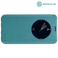 Nillkin с умным окном чехол книжка для Samsung Galaxy S6 Edge+ - Sparkle Case Зеленый