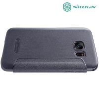 Nillkin с окном чехол книжка для Samsung Galaxy S7 - Sparkle Case Серый