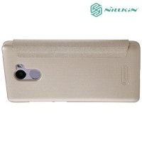 Nillkin с окном чехол книжка для Xiaomi Redmi 4 - Sparkle Case Золотой