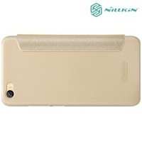 Nillkin с окном чехол книжка для Xiaomi Redmi Note 5A 2/16 GB - Sparkle Case Золотой