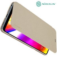 Nillkin Sparkle флип чехол книжка для LG G7 ThinQ - Золотой