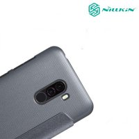 Nillkin Sparkle флип чехол книжка для Xiaomi Pocophone F1 - Серый