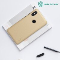 NILLKIN Super Frosted Shield Клип кейс накладка для Xiaomi Redmi Note 6 / Note 6 Pro - Золотой