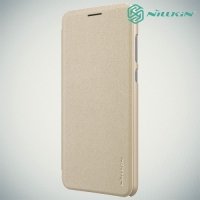 Nillkin ультра тонкий чехол книжка для Huawei nova 2s - Sparkle Case Золотой