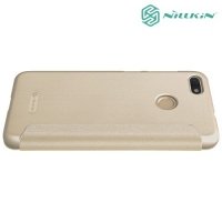 Nillkin ультра тонкий чехол книжка для Huawei Nova lite 2017 - Sparkle Case Золотой