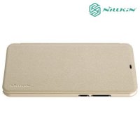 Nillkin ультра тонкий чехол книжка для Huawei P20 Lite - Sparkle Case Золотой