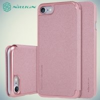 Nillkin ультра тонкий чехол книжка для iPhone 8/7 - Sparkle Case Розовое золото