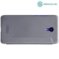 Nillkin ультра тонкий чехол книжка для Meizu M6 - Sparkle Case Серый