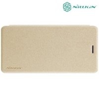 Nillkin ультра тонкий чехол книжка для Meizu Pro 7 - Sparkle Case Золотой