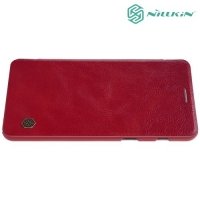 Nillkin Qin Series чехол книжка для Samsung Galaxy A8 Plus 2018 Plus - Красный