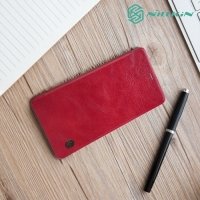 Nillkin Qin Series чехол книжка для Samsung Galaxy A8 Plus 2018 Plus - Красный