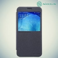 Nillkin ультра тонкий чехол книжка для Samsung Galaxy A8 - Sparkle Case Серый