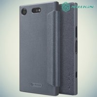 Nillkin ультра тонкий чехол книжка для Sony Xperia XZ1 Compact - Sparkle Case Серый