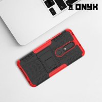 ONYX Противоударный бронированный чехол для Nokia 6.1 Plus / X6 2018 - Красный