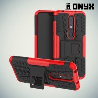 ONYX Противоударный бронированный чехол для Nokia 6.1 Plus / X6 2018 - Красный