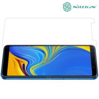 Противоударное закаленное стекло на Samsung Galaxy A7 2018 Nillkin Amazing 9H