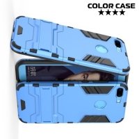 Противоударный гибридный чехол для Huawei Honor 9 Lite - Голубой