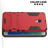 Противоударный гибридный чехол для Meizu M5 - Красный