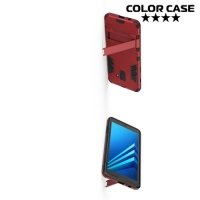 Противоударный гибридный чехол для Samsung Galaxy A8 Plus 2018 - Красный