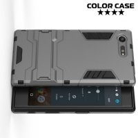 Тонкий противоударный чехол для Sony Xperia X Compact - Серый
