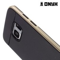 Противоударный тонкий чехол для Samsung Galaxy S7 Edge - Золотой