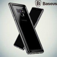 Прозрачный силиконовый чехол для Samsung Galaxy Note 9 BASEUS Air  - прозрачно-чёрный